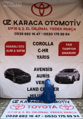 2013-2018 TOYOTA YARİS SÖKME ORJİNAL SOL ÖN ÇAMURLUK