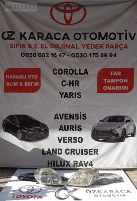 2003-2006 TOYOTA COROLLA TERRA ÇIKMA ORİJİNAL SAĞ-SOL ÖN FAR