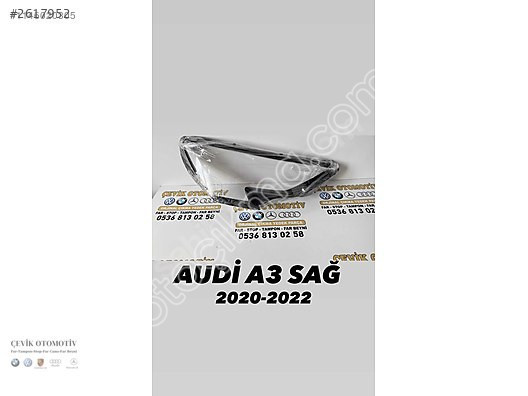 AUDİ A3 2020-2022 SAĞ FAR CAMI