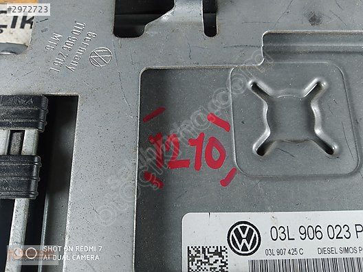 VW AUDI SEAT SKODA GOLF PASSAT 1.6 TDI MOTOR BEYNİ ECU 03L 906 0