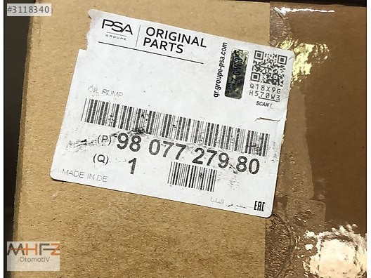 PSA 9807727980 3008, 308 II, 308 SW II, 5008 508 Yağ Pompası