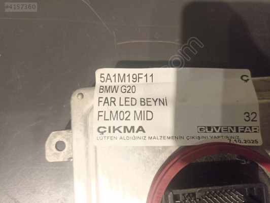 BMW G20 FAR LED BEYNİ FLM02 MID 5A1M19F11 Ç