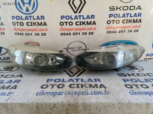 Renault Fluence sağ sol far orijinal mercekli