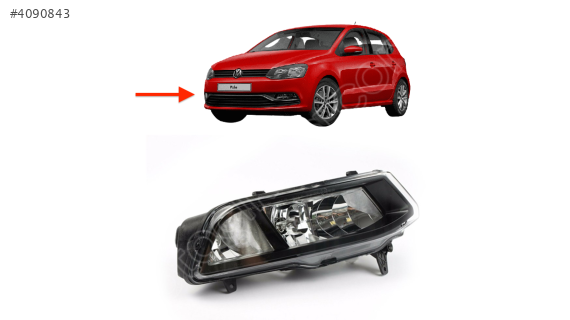6C0941662C VW POLO 2015-2017 SAĞ SİS FARI TEK DUY