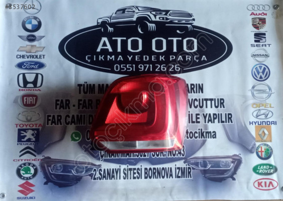 VOLKSWAGEN POLO ORJINAL CIKMA SAĞ STOP