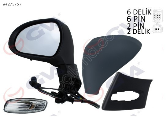 DIS AYNA ELEKTRIKLI ISITMALI ASTARLI SINYALLI SOL PEUGEOT 308 200