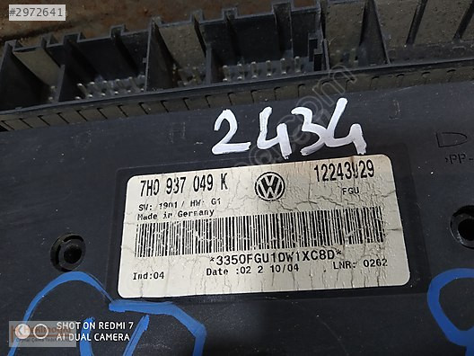 VW TRANSPORTER T5 KONFOR BEYNİ MODÜLÜ 7H0 937 049 K - 7H0937049K
