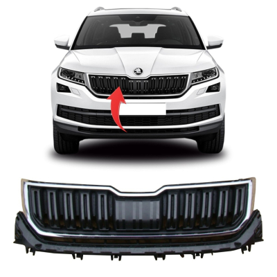 565853653C SKODA KADİAQ ÖN PANJUR KROM ÇEREÇVE RADAR SENSÖRLÜ