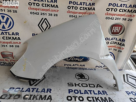 fiat Doblo 4 ön sol çamurluk Orjinal beyaz ğöçük hasarlı