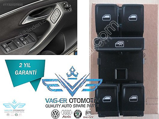VW POLO 2015-2017 ÖN SOL CAM DÜĞMESİ DÖRTLÜ 6C Lİ ŞASE
