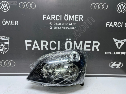 RENAULT CLİO 2 SOL ÖN FAR SIFIR İÇİ SİYAH