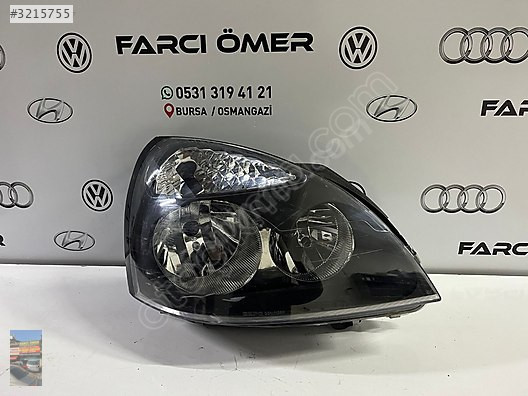 RENAULT CLİO 2 ÖN SAĞ FAR ORJİNAL SİYAH