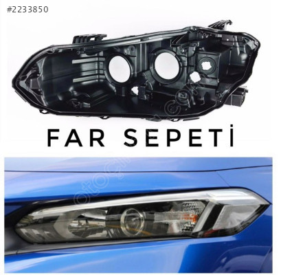 HONDA CİVİC SOL FAR KASASI DÜZ TİP SIFIR 2020-2023 UYUMLU