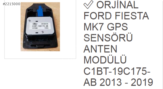 FORD FİESTA ANTEN MODÜLÜ MK7.13-19..C1BT-19C175