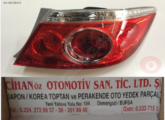 Honda City Sağ Dış Stop 2004 2008