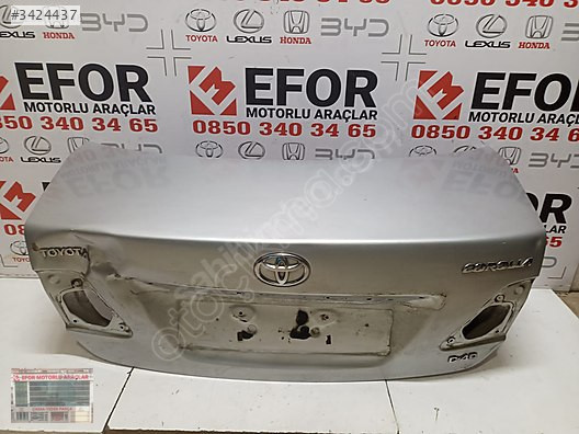 TOYOTA COROLLA BAGAJ KAPAĞI ÇIKMA ORİJİNAL PARÇA 2007-2010