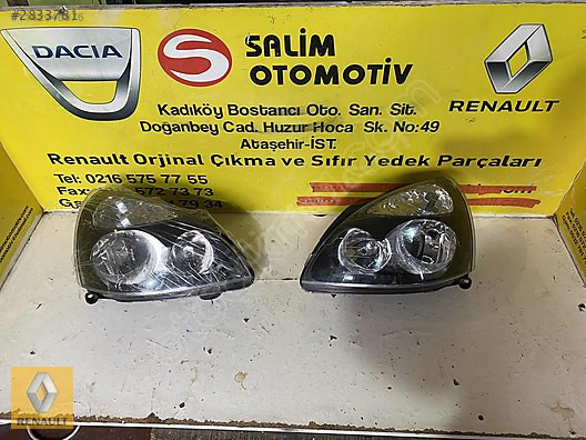 Renault Clio 2 İçin Sıfır Sağ/Sol Far ve Diğer Yedek Parça
