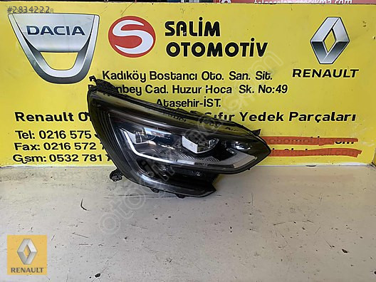 RENAULT MEGAN 4 SAĞ FAR İCON LED ORJİNAL ÇIKMA PARÇALARI