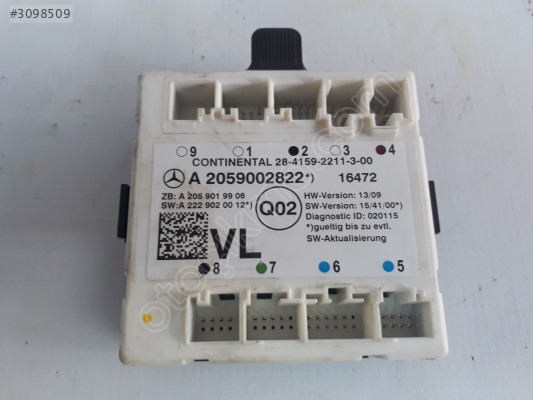 Mercedes C 205 KONROL ÜNİTESİ KAPI KONTROL A2059002822  A20590